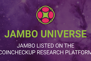 Jambo Listed on the CoinCheckup research platform