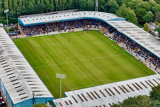 Bury vs Glossop North End (Drone View of Match) — Gigg Lane, Bury, Manchester