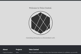 The new Telos Central community portal