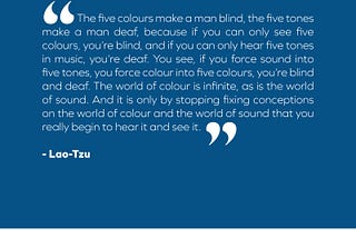 Five colours, five tones