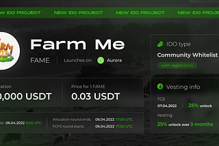 Farm Me IDO announcement