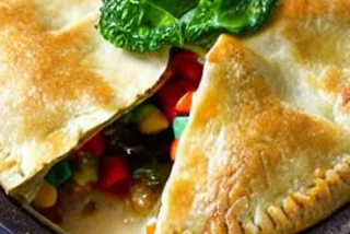 deliciously golden-crusted pot pie