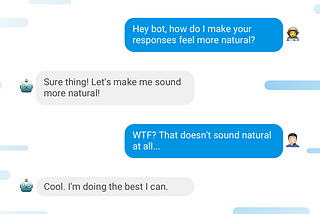 Writing natural chat bot responses