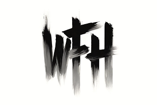 AI-generated black and white image of the letters “WFH”