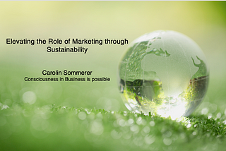 Elevating the Role of Marketing through Sustainability — Carolin Sommerer