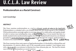 Leah’s article annotated with my scrawl saying “YES” multiple times.