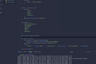 Iniciando rápido com a API do Zabbix usando Python 3