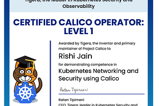 Become certified calico operator: L1