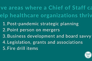 Five Healthcare Challenges a Chief of Staff Can Solve