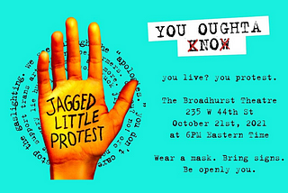 Graphic for Jagged Little Protest.