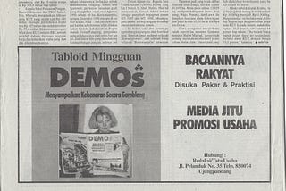 Indonesian Newspaper’s Campaign in 1998