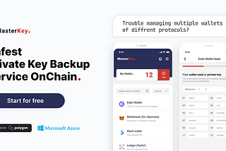 MasterKey2.0, Private key, and multi-wallet management on Polygon is free to access