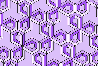 Pattern in shades of purple that plays with optical illussions