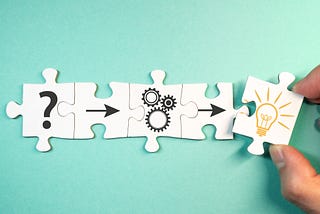 Connected puzzle pieces