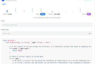 [LeetCode in Swift] Buddy Strings