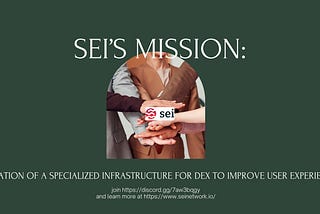 Sei’s mission is to rewrite the core infrastructure, not the exchange itself.