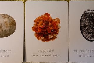 Three Crystal Oracle Cards to choose from from the Daily Crystal inspiration by Heather Askinosie. These cards will be a part of the reading along with the tarot.