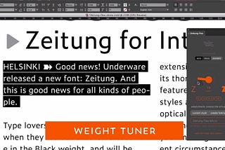 Underware nos trae Zeitung Flex™, una fuente variable con extensión para Adobe