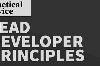 10 Lead Software Developer Principles