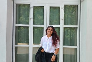 This is me after hosting my seniors convocation event during my internship.