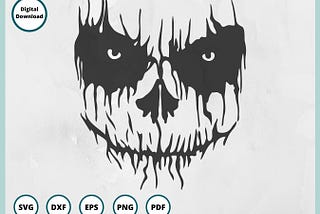 Zombie SVG | Halloween Face SVG | Skull SVG | horror svg | ghost svg | pumpkin face svg | Halloween svg | villain svg, nightmare svg, Cricut