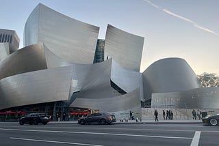 Walt Disney Concert Hall. View from the street.