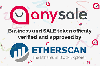 AnySale.io business and SALE token officaly verified by Etherscan