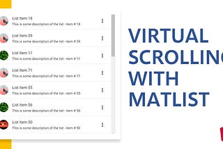 Tech: Implement Virtual Scrolling with MatList in Angular