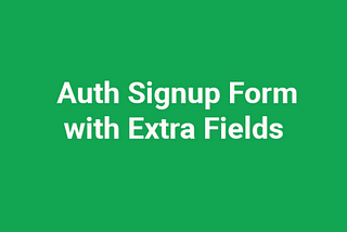 Odoo 12 Extra Module: Auth Signup Form