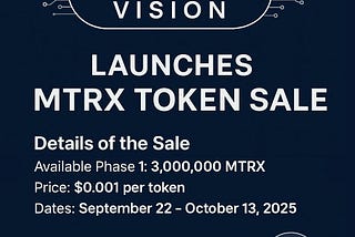 Matrix Vision lanches MTRX token sale
