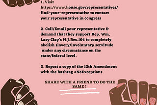 Amend the 13th Amendment #NoExceptions