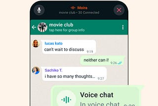 WhatsApp Introduces Voice Chats For Large Groups