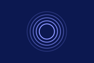 A series of concentric indigo circles stacked on top of one another