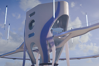 Neon Blue A0K1VERSE Sky Pod