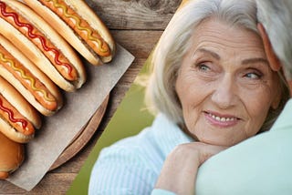Local Widow Enters Hot Dog Eating Contest, Comes Away With New Husband