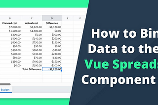 How to Bind Data to the Vue Spreadsheet Component