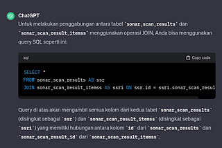 Belajar Query Dengan Chat GPT
