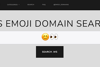 Search .ws Emoji Domains at i😀.ws