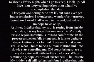 I wonder, how hopelessly I’m lost!