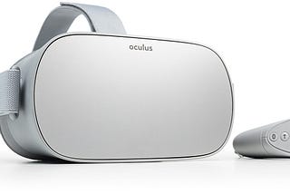 headset and controller marketing image for Oculus Go