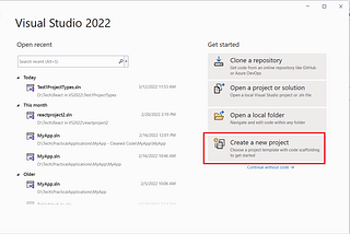 A Simple React Application in Visual Studio 2022