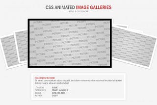CSS Animated Image Galleries