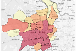 Carte des demandes de logement social sur les communes de Bordeaux Métropole