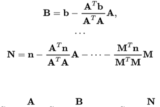 Projection Matrices and Gram-Schmidt