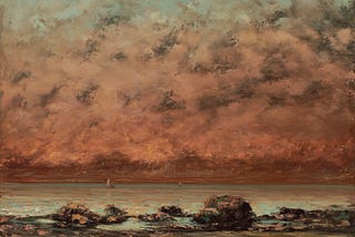 The Black Rocks at Trouville, Gustave Courbet 1865. Chester Dale Fund.
