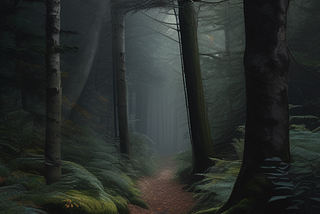 A dark sinister forest