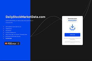 Analyzing Stock Data using DailyStockMarketData.com