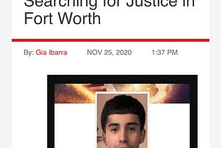 Searching For Justice In Fort Worth — Published on Latino Rebels news website