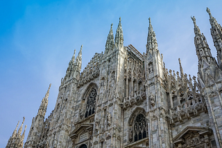 Façade of the Duomo cathedral, Milan, Italy — photo credits unsplash.com/@dimaport