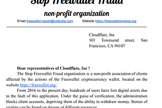 A new round of the fight against Freewallet: abuses to Cloudflare
